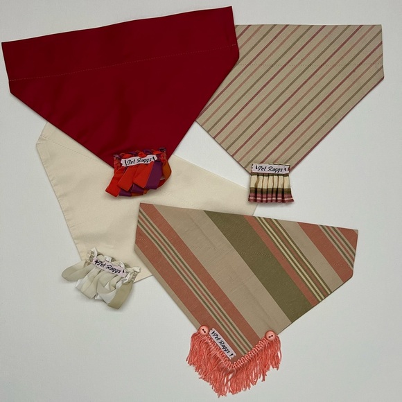 Designer Dog Bandana’s. Lined; 1 3/4” Casing for Collar. - Picture 1 of 3